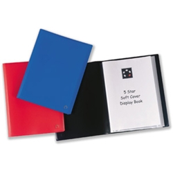 5 Star Soft Cover Display Book 10 Pockets Red Ref