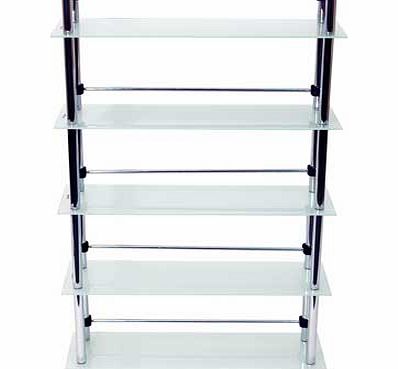 Unbranded 5 Tier Media Display Storage - Frosted
