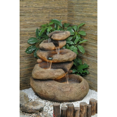 Unbranded 5 Tier Sandstone Mountain Water Feature