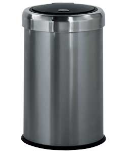 Unbranded 50 Litre Brushed Stainless Steel Press Top Bin