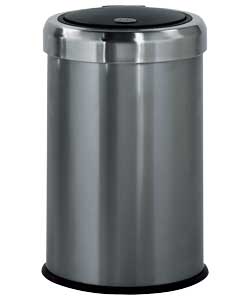 Unbranded 50 Litre Brushed Stainless Steel Press Top Bin