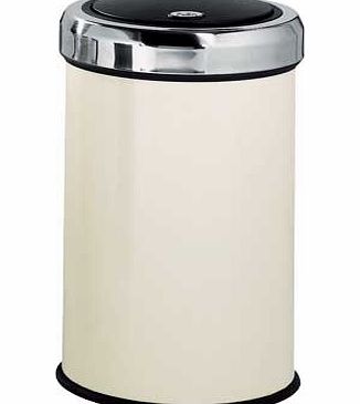 Unbranded 50 Litre Touch Top Kitchen Bin - Cream