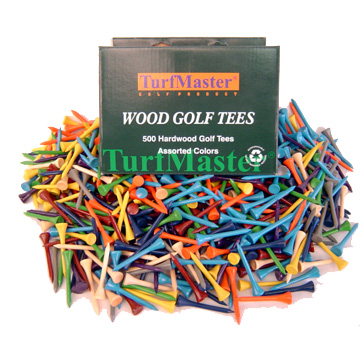 500 Wooden Golf Tees - 2 3/4