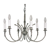 Unbranded 502 6AS - 6 Light Antique Silver Hanging Light