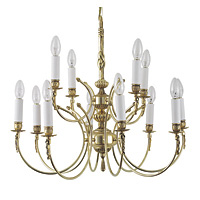 Unbranded 502 84BR - 12 Light Brass Hanging Light