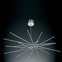 Halogen chrome fitting with multiple co-ordinated arms. Height - 27cm Diameter - 63cmBulb type - 12v