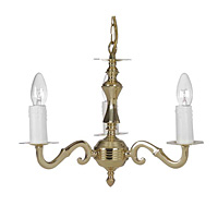 Unbranded 510 3 - 3 Light Polished Brass Hanging Light