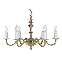 Unbranded 510 6 - 6 Light Polished Brass Hanging Light