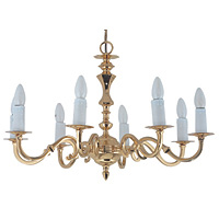 Unbranded 510 8 - 8 Light Polished Brass Hanging Light