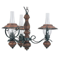 Unbranded 525 3 - 3 Light Copper and Black Hanging Light