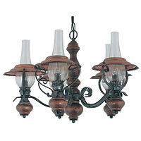 Unbranded 525 5 - 5 Light Copper and Black Hanging Light