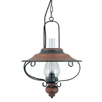 Unbranded 525P - Large Copper and Black Pendant Light