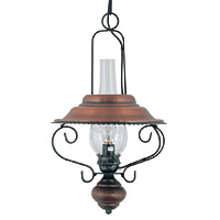 Unbranded 525P SM - Small Copper and Black Pendant Light