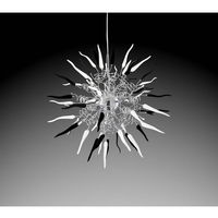 Unbranded 5306 6BK - 6 Light Black and White Pendant Light