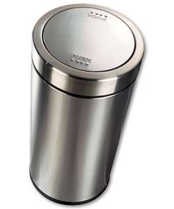 55 Litre Brushed Steel Swing Top Bin