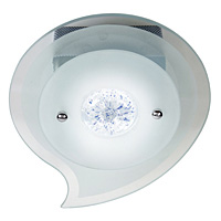 Unbranded 562 TEARDROP - Glass Flush Light
