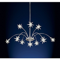 Modern style halogen fitting with unique star glass shades. Height - Adjustable Diameter - 62cmBulb 
