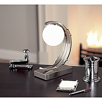 Touch dimmable table lamp in an art deco style shape. Height - 31cm Diameter - 20cmBulb type - 240v 