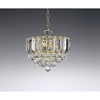 Unbranded 599 12 - 3 Light Polished Brass Hanging Light
