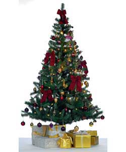 Unbranded 6.5ft Burgandy Dressed Tree