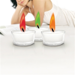 Unbranded 6 Coloured Flame Tea Lights