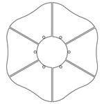 6 Person Unit Red Divides - Oak