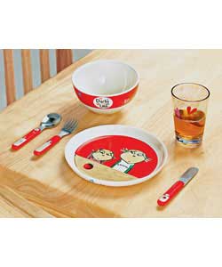 Unbranded 6 Piece Charlie and Lola Childrens Dinner Set