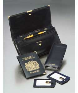 6 Piece Leather Travel Organiser Set