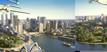 N7W Sydney opera house new Seven Wonders of the World sydney coastline flight fly pittwater blue mou