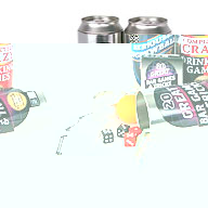 Each of the three metal cans open to reveal instruction cards and components to play 20 ingenious ga