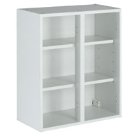 600mm Corner Wall Cabinet Post White
