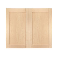 600mm Wide Larder or Fridge Freezer Door Front - Pack E Birch Veneer
