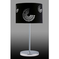 Unbranded 6052BK - Large Chrome and Suede Table Lamp Pair