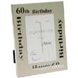 60th Birthday Aluminium Frame
