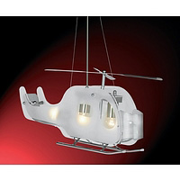 Unbranded 639 - Chrome and Glass Pendant Light