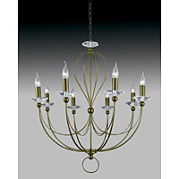 Unbranded 6398 8AB - 8 Light Antique Brass Hanging Light