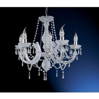 Elegant chrome finish chandelier designed and manufactured in the distinctive Marie Therese style de