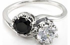 Made with a black diamond stone and SWAROVSKI ZIRCONIA crystal, this ring offers a striking twist on a classic design. The rhodium-plated band is made with solid 925 stirling silver is a size OHighlightsBlack diamond and SWAROVSKI ZIRCONIA ring Solid
