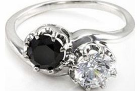 Made with a black diamond stone and SWAROVSKI ZIRCONIA crystal, this ring offers a striking twist on a classic design. The rhodium-plated band is made with solid 925 stirling silver is a size MHighlightsBlack diamond and SWAROVSKI ZIRCONIA ring Solid