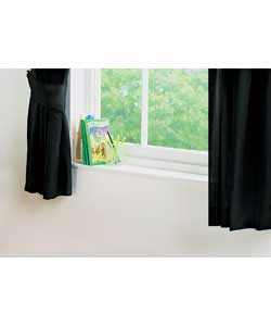 66 x 72in Kids Plain Dyed Unlined Curtains - Black