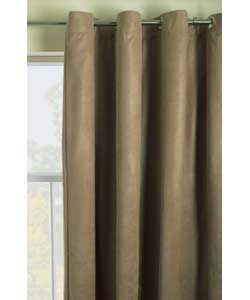 66 x 72in Pair of Lined Suedette Curtains - Mocha