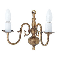 Unbranded 679 2BG - 2 Light Rustic Wall Light