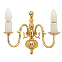 Unbranded 679 2PB - 2 Light Polished Brass Wall Light