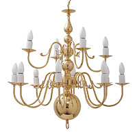 Unbranded 679 84PB - 12 Light Polished Brass Hanging Light