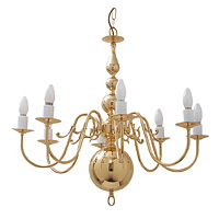 Unbranded 679 8PB - 8 Light Polished Brass Hanging Light