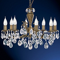 Unbranded 6848 8 - 8 Light Antique Brass Hanging Light