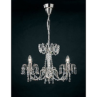 Unbranded 692 3CH - 3 Light Chrome and Crystal Chandelier