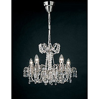Unbranded 692 5CH - 5 Light Chrome and Crystal Chandelier