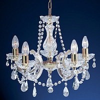 Unbranded 699 5 - 5 Light Polished Brass Chandelier