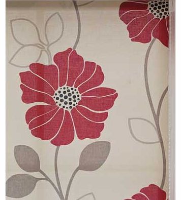 Unbranded 6ft Jessica Roller Blind - Cream and Red